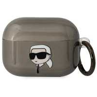 Karl Lagerfeld Klaphniktck Airpods Pro Cover Czarny/Black Karl`s Head