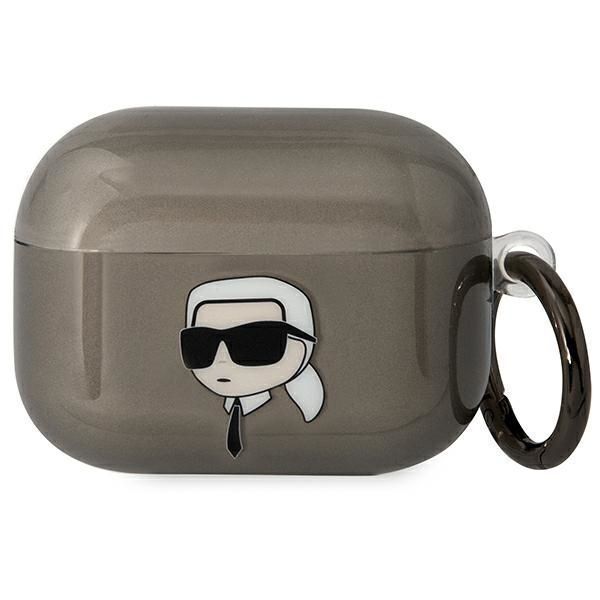 Karl Lagerfeld Klaphniktck Airpods Pro Cover Czarny/Black Karl`s Head