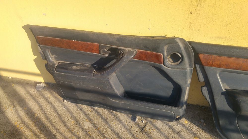 Boczki tapicerka drzwi BMW E32 Long skóra