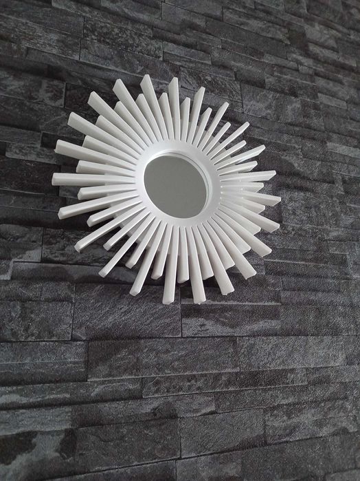 Dekoracja zestaw 3 luster w ramkach do domu na ścianę