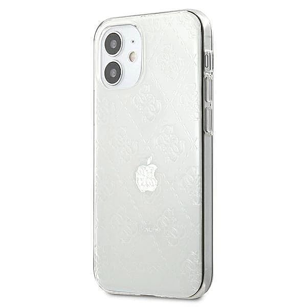 Etui Guess 4G 3D Pattern Collection na iPhone 12 mini - przezroczyste