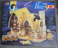 Puzzle 3D MB Disney Królewna Śnieżka i 7 krasnoludków Chatka