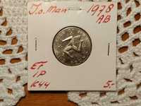 Isle of Man - moeda de 1 libra de 1978 AB
