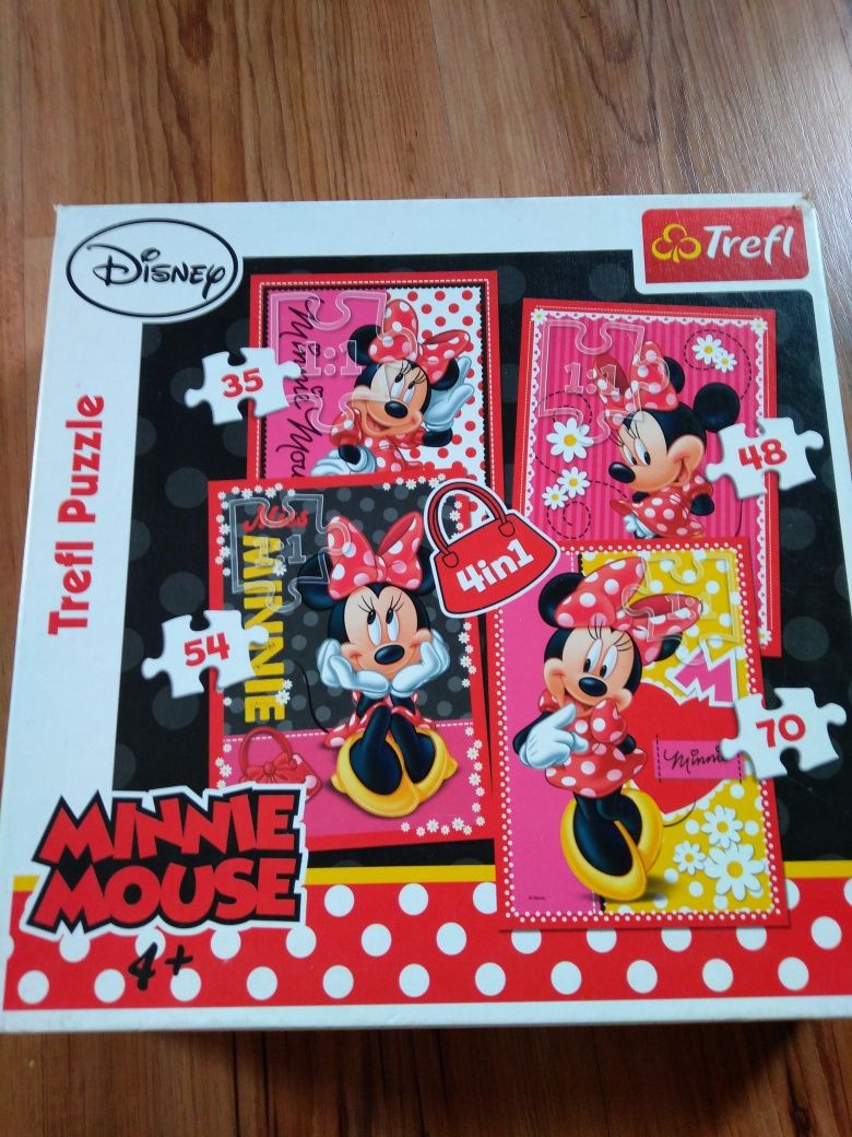 Puzzle Myszka Minnie 4 plansze
