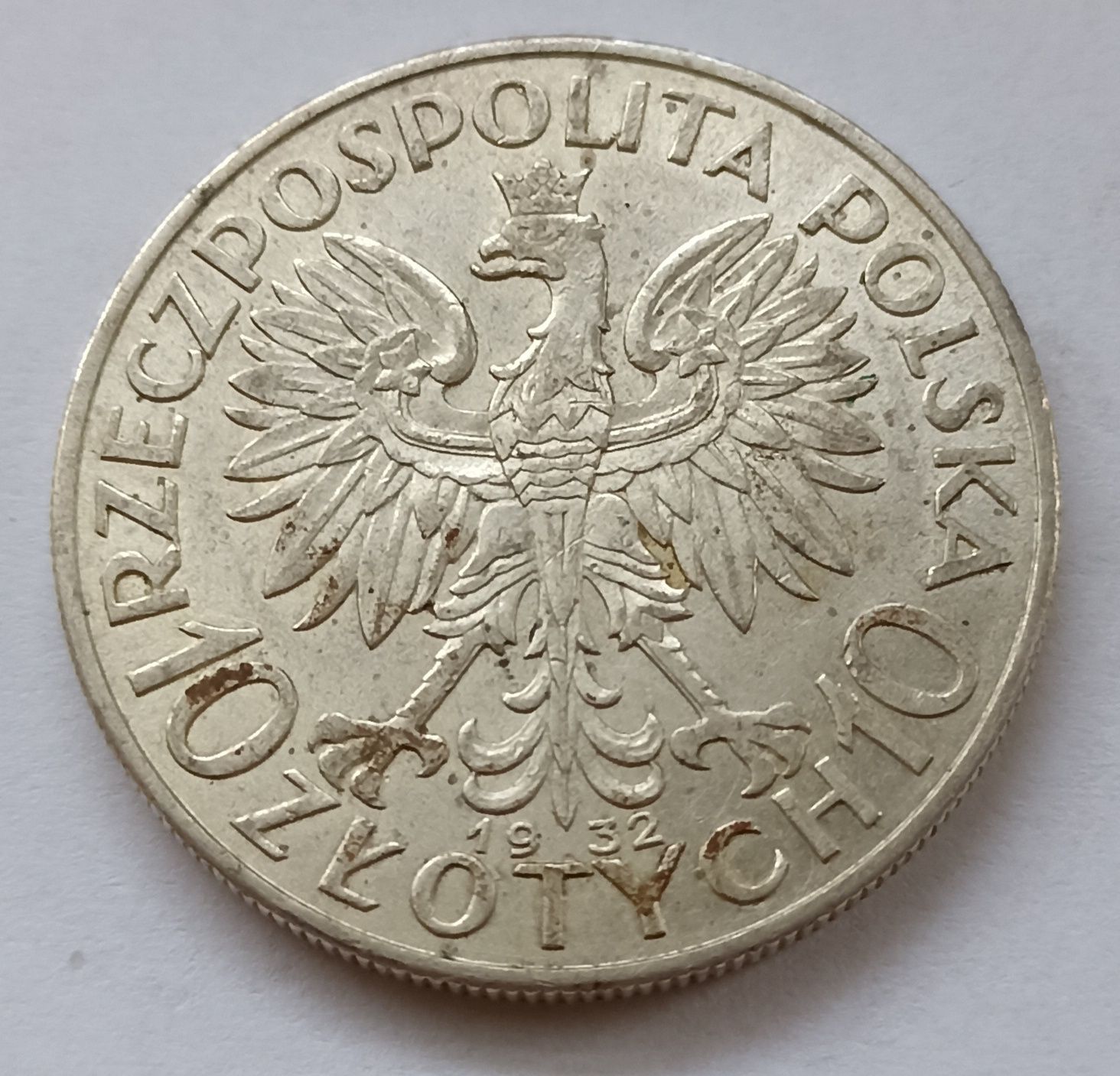 10 zł 1932 bz Polonia Ag750