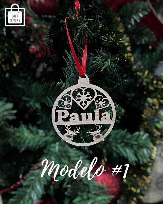 Enfeites de Natal personalizados com Nome