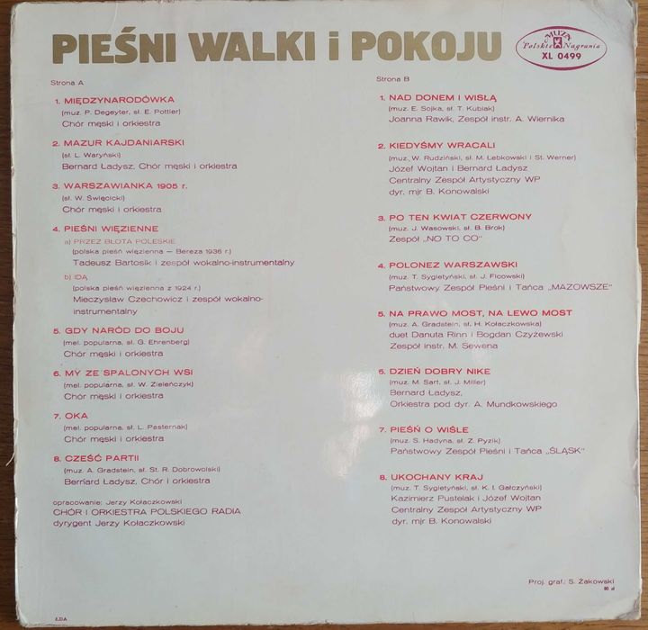 Winyl "Pieśni Walki I Pokoju"