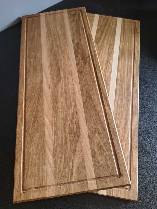 Ręcznie robiona deska do krojenia z drewna dębowego 50×26cm NA PREZENT