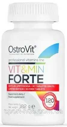 Добавка витамины и минералы OstroVit Vitamin VIT&MIN 90табл, 120табл