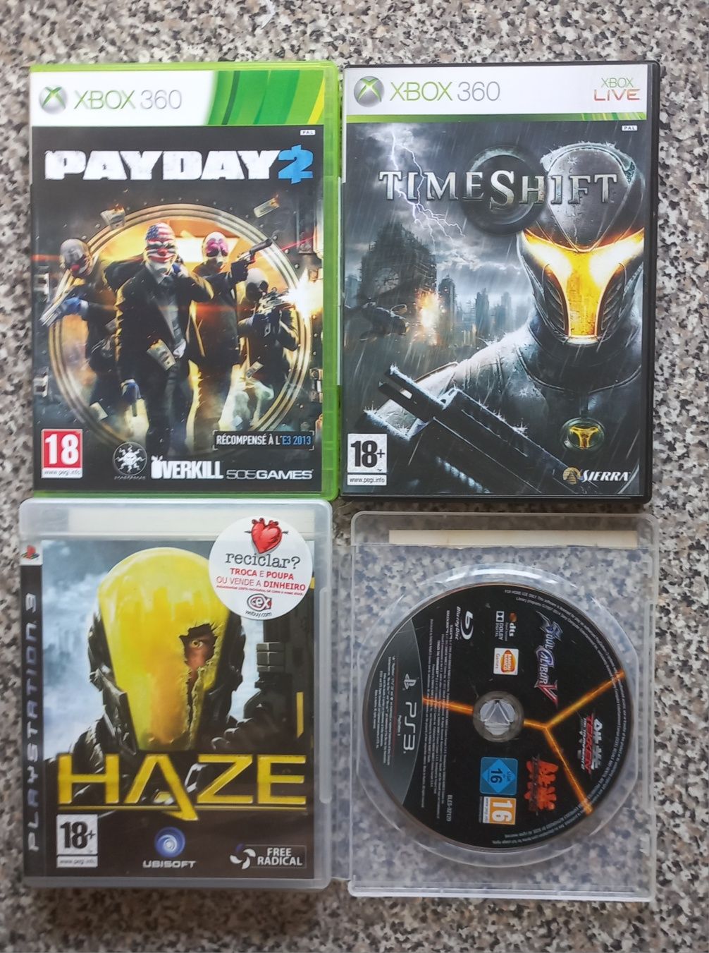 Conjunto de 4 jogos Playstation 3/Xbox 360