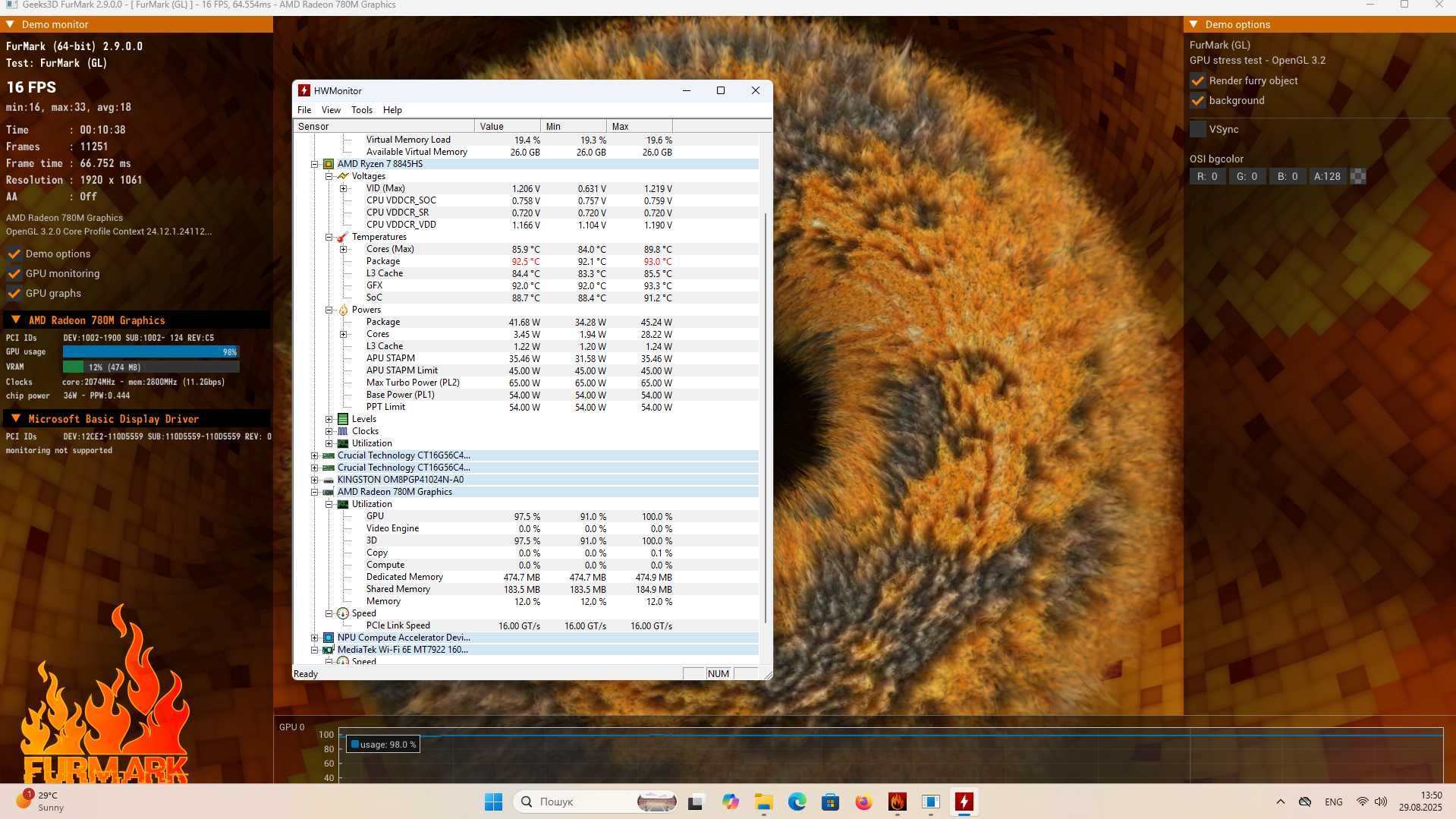Geekom A8 Ryzen 7 8845HS Radeon 780m 32 GB RAM 1TB SSD