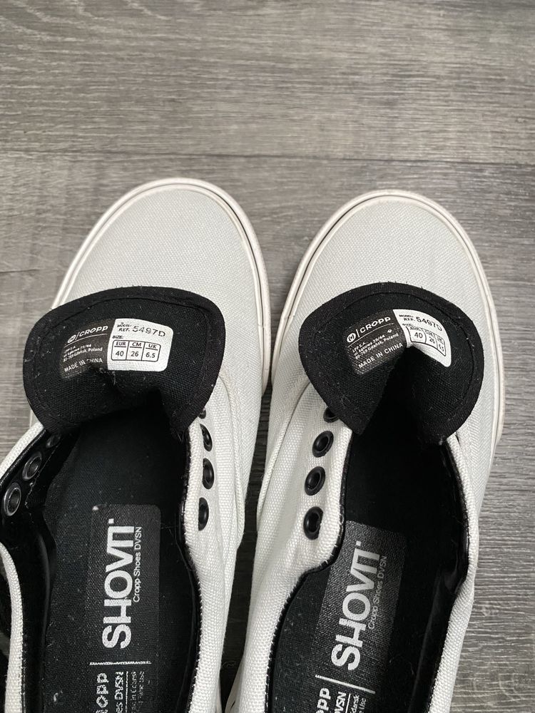 Кеди/мокасини/кросівки/взуття (типу vans) cropp розмір 40 25.5 см