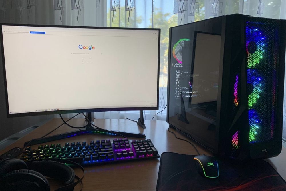 Ігровий комплект ПК + Мишка + Монітор + Навушники