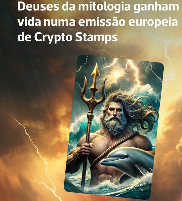 CRYPTOSTAMP NFT autoadesivo - POSEIDON (Deus dos Mares) - 2025