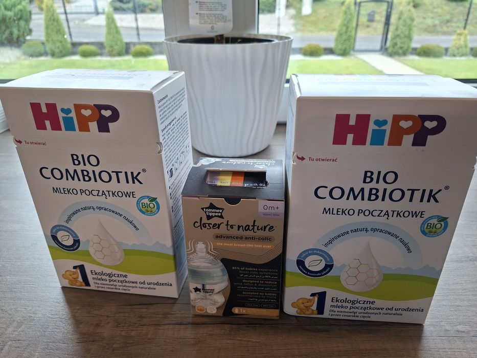 Mleko hipp 1 + butelka antykolkowa