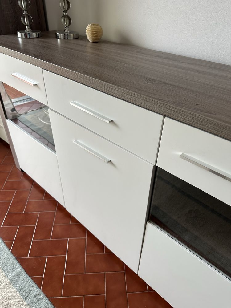 Aparador modelo Paris - Cinza/Branco