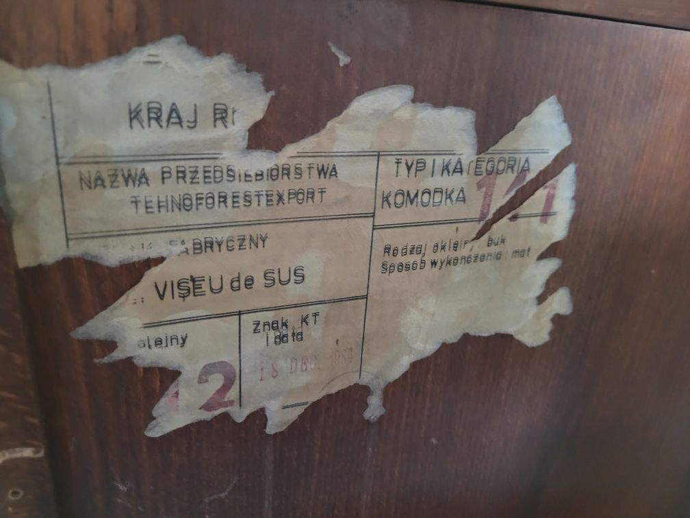 3 komody firmy paged z lat 80 -do renowacji,  odbiór osobisty