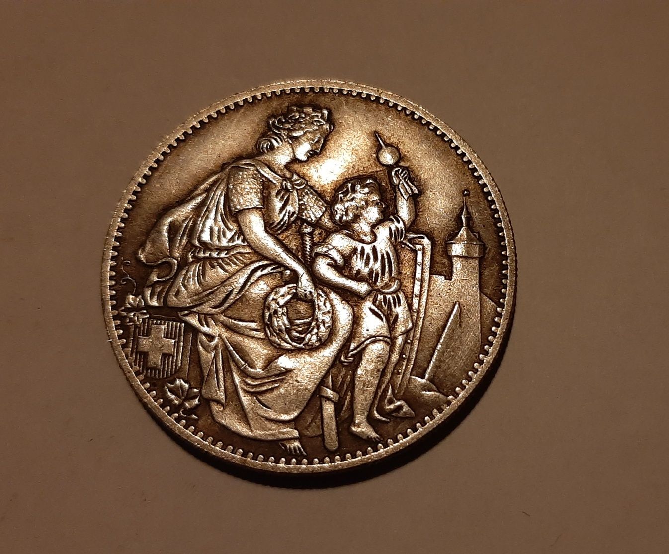 Replika monety - 5 FRANKÓW 1865 SZWAJCARIA