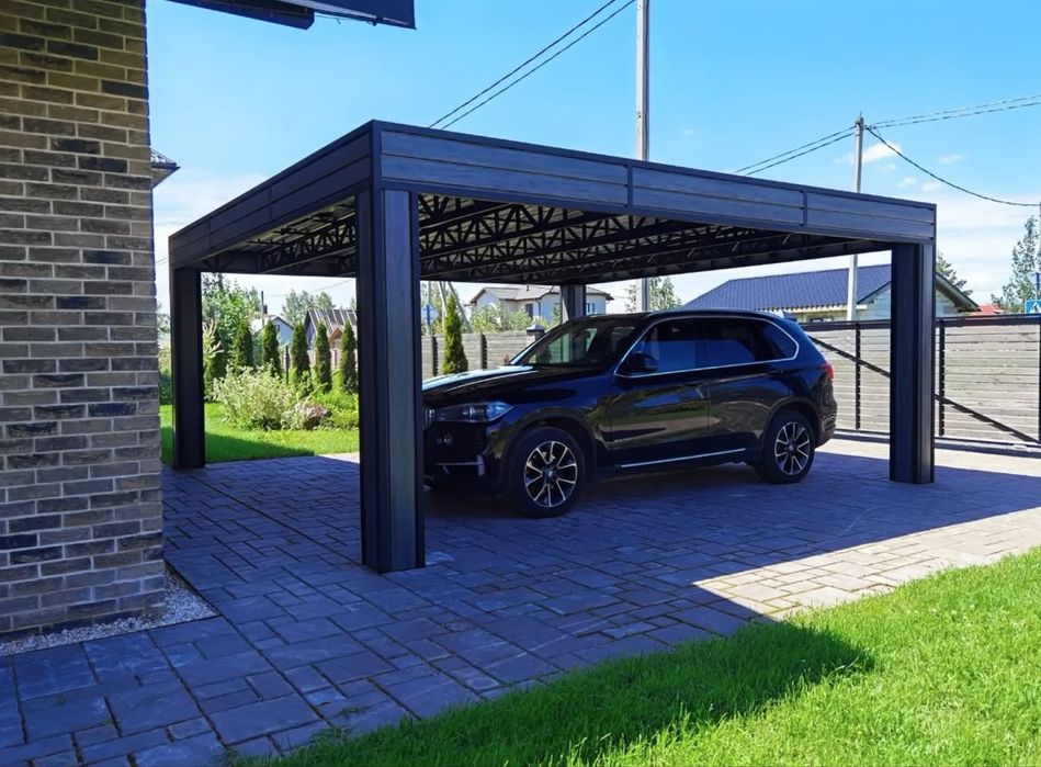 Автонавіс навіс для авто автонавес альтанка пергола бесідка хоз блок