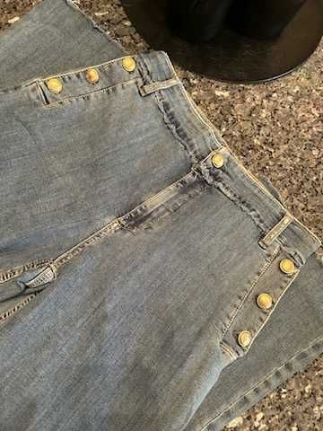 Super model spodni jeans kuloty -złote guziki  Liu Jo   r.L