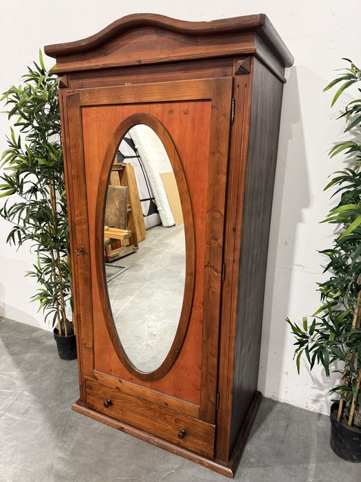 Piekna sosnowa szafa z lustrem i szufladą super stan dowóz wysyłka