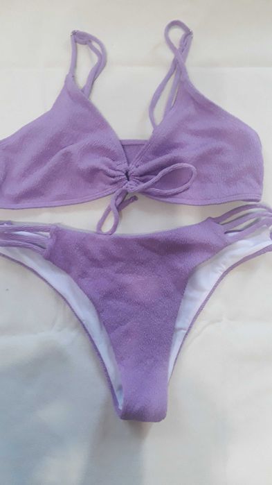 Купальник с топом, цвет лаванда