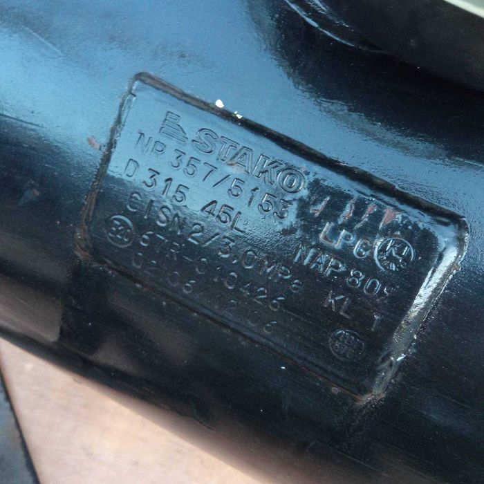 Газобалонне обладнання STAKO + Tomasetto, 45 л, 2 покоління, робоче