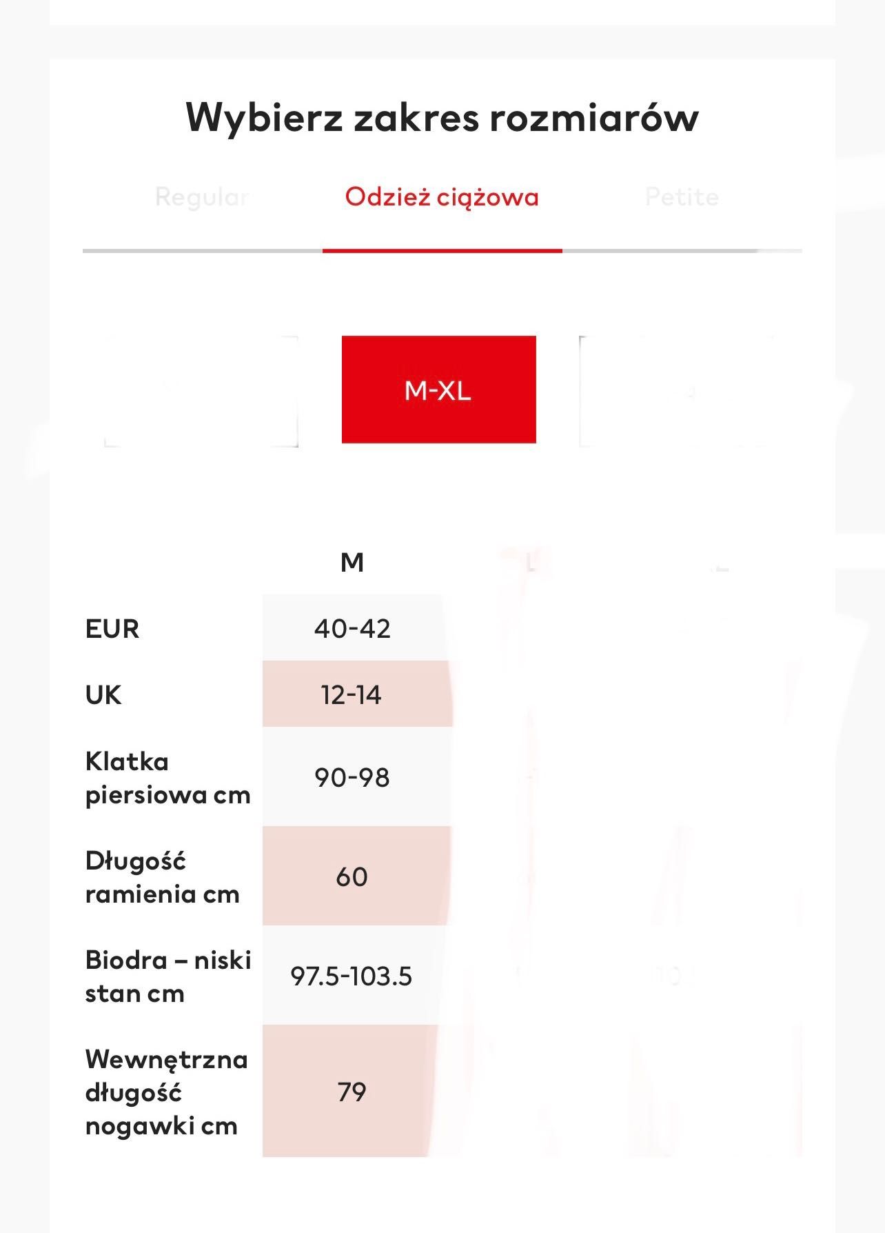 Sukienka ciążowa H&M mama rozmiar M