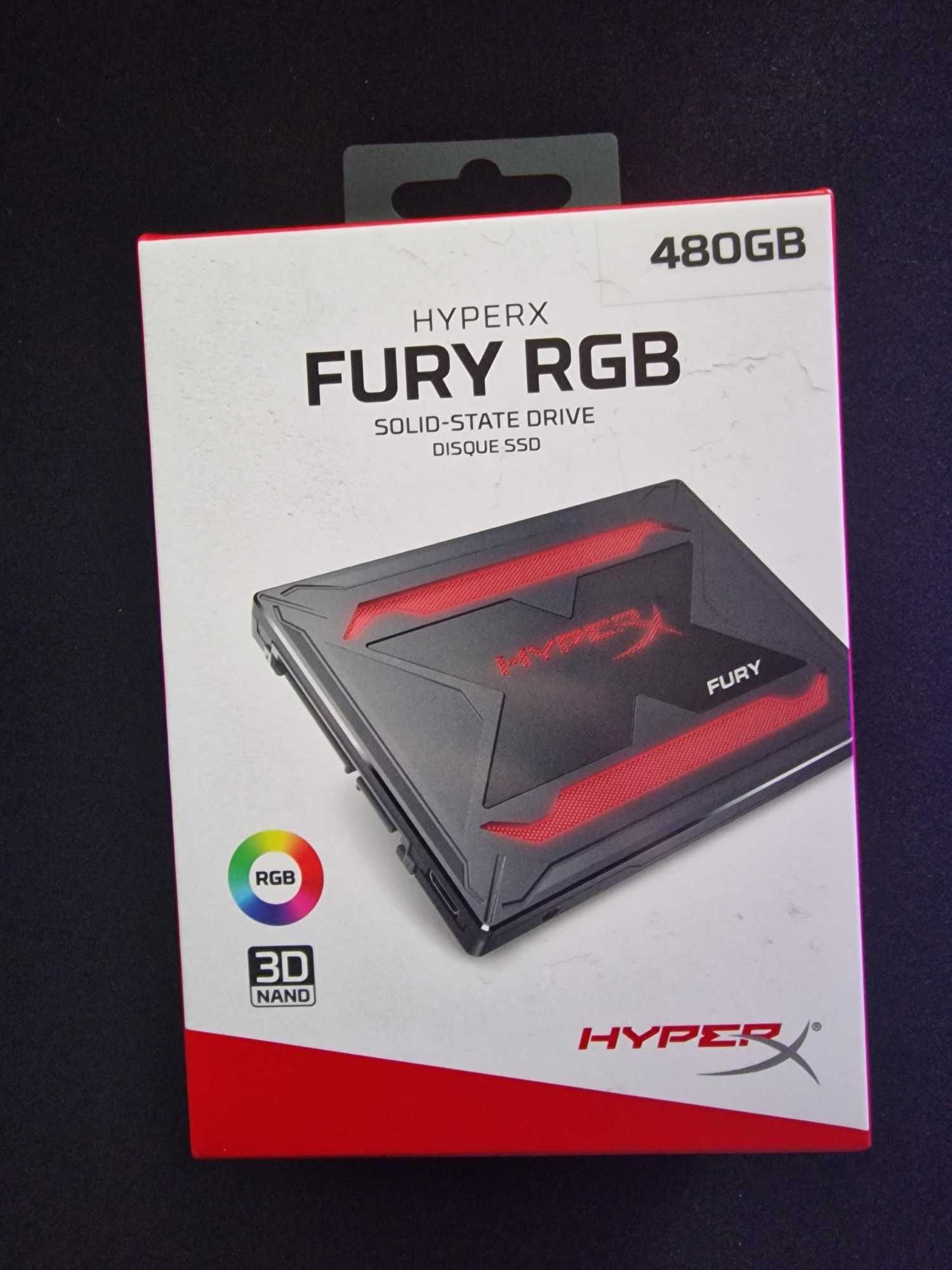 Kingston HyperX FURY SSD 480GB RGB - Como Novo