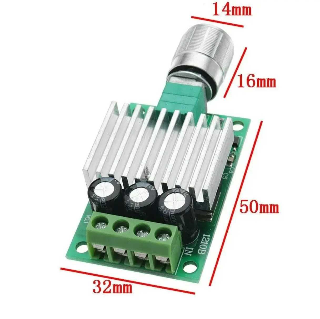 Dimmer potenciómetro 12v 24v até 30v 10A regulador Led, motores, etc