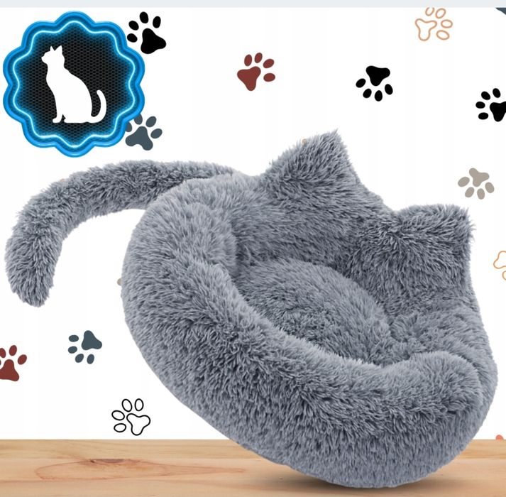 Pluszowe legowisko dla kota