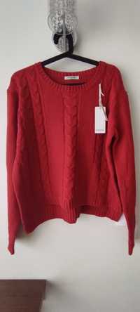 Czerwon sweterek L/XL -NOWY !