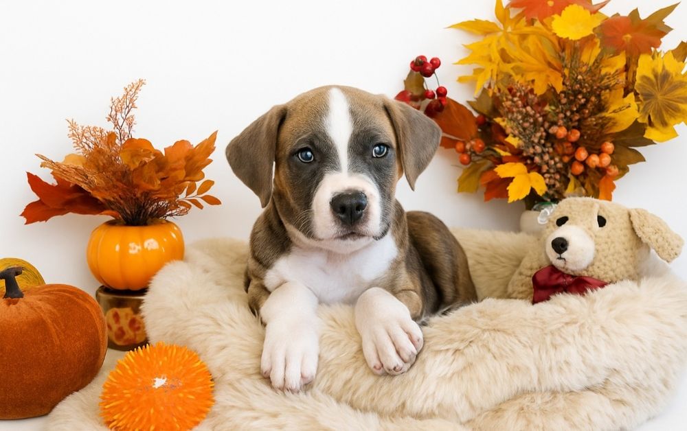 Śliczny piesek Amstaff!