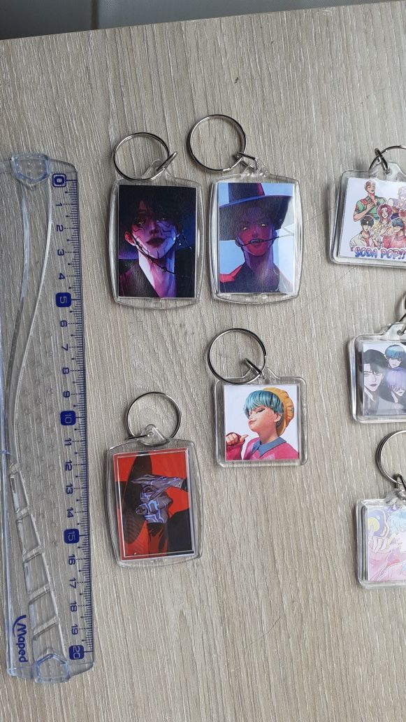 Porta chaves acrilico saja boy kpop demon hunters anime