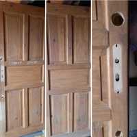 Drzwi drewniane zewnętrzne z demontażu