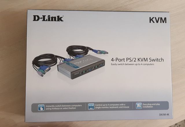 KVM-переключатель D-Link DKVM-4К 4-портовый USB (DKVM-4К)