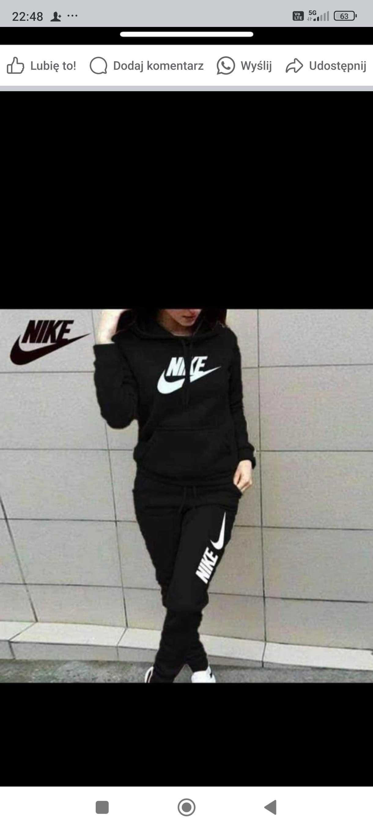 Czarny dres Nike