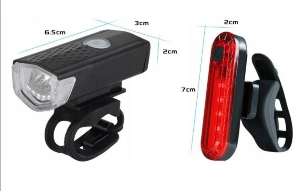 Lampki rowerowe przód i tył led