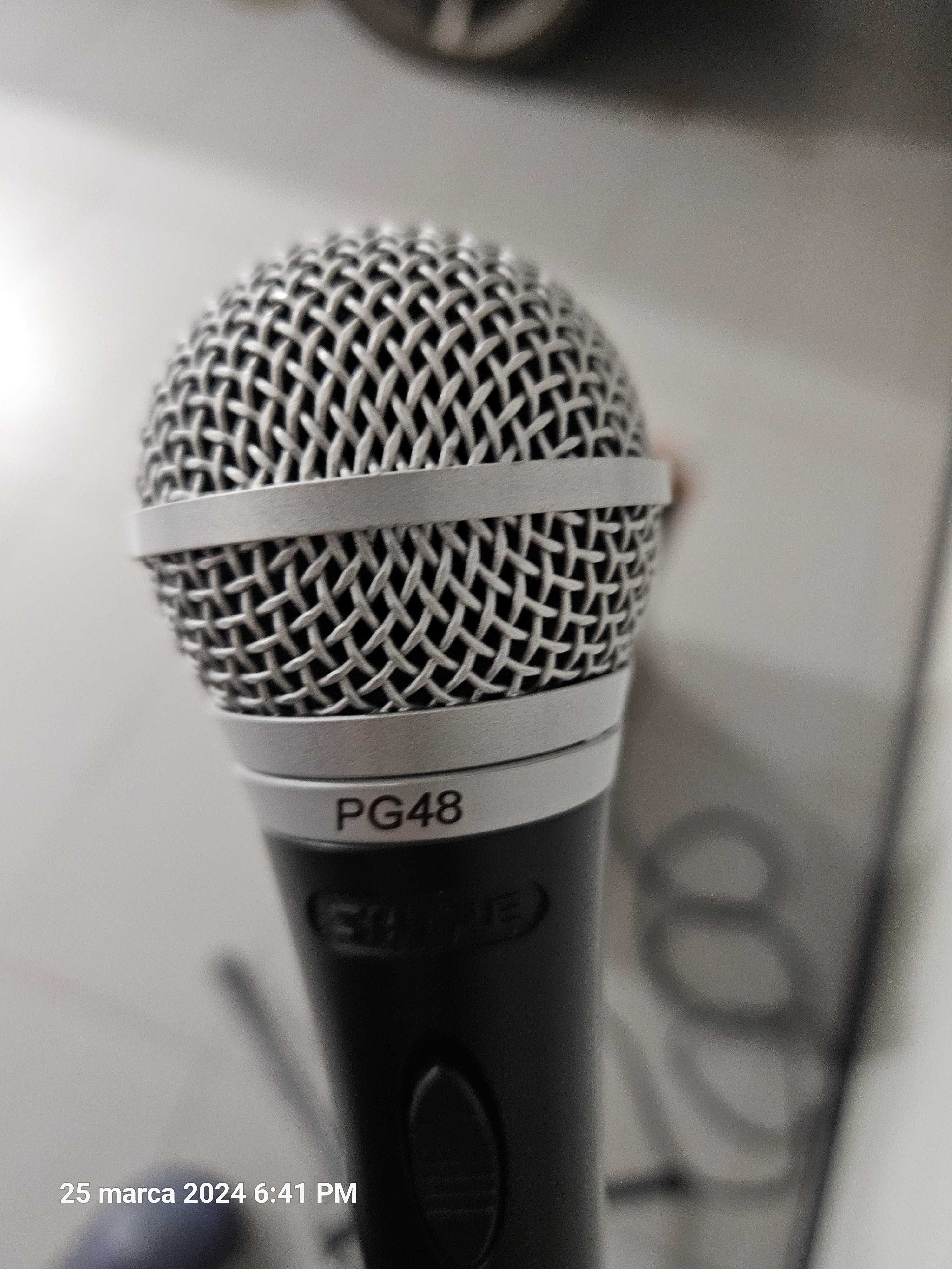 Wzmacniacz akustyczny ZAR A-40R + mikrofon PG48 na statywie
