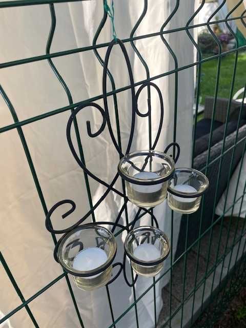 swiecznik na 4 tealighty ogrodowy
