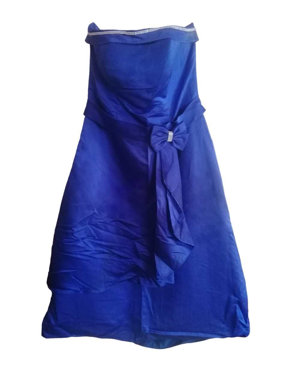 Suknia wieczorowa ELITE zdobiona kokarda cyrkonie