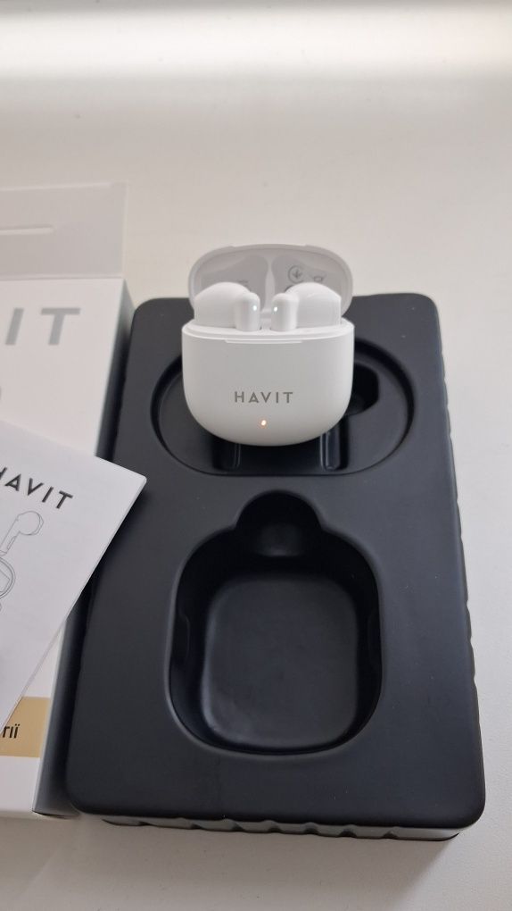 Беспроводные bluetooth наушники HAVIT TW976  tws белые