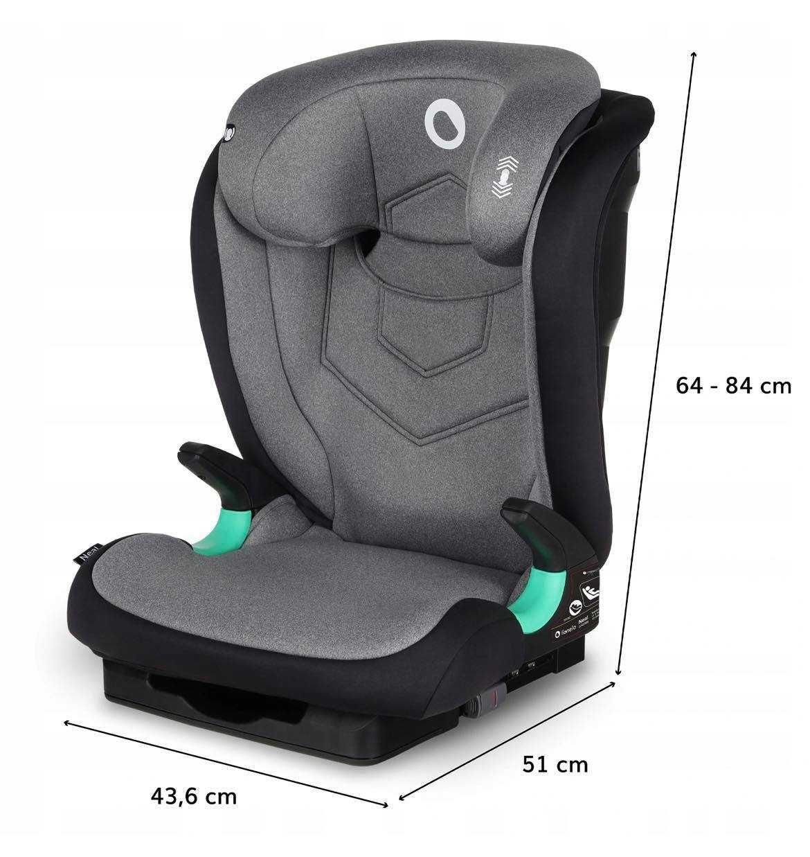 FOTELIK SAMOCHODOWY LIONELO NEAL I-Size 100-150 Cm Isofix, Pochylany