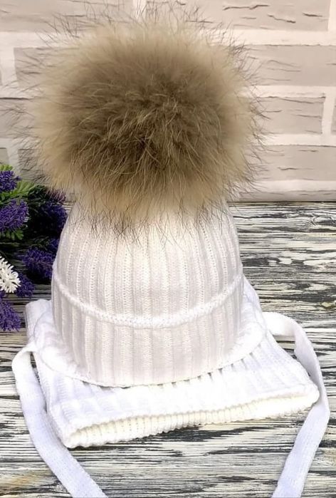 Дитячий Зимовий комплект шапка та хомут