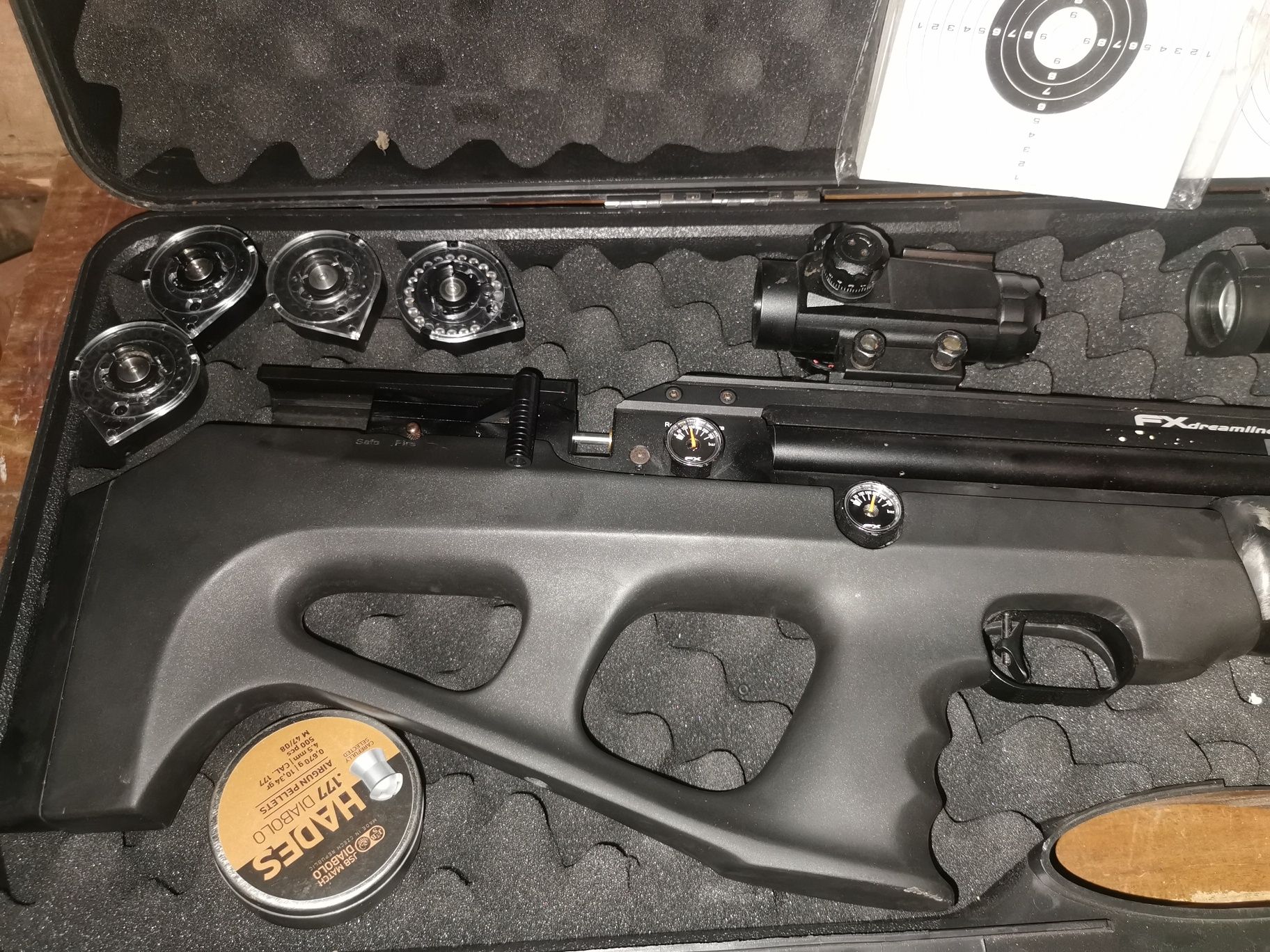 Fx dreamline bullpup bottle 177. PCP pressão de ar