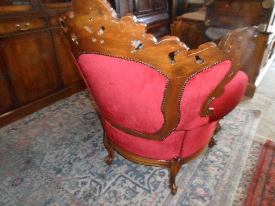 Fotel Barokowy Bogato Rzeźbiony z Holandii