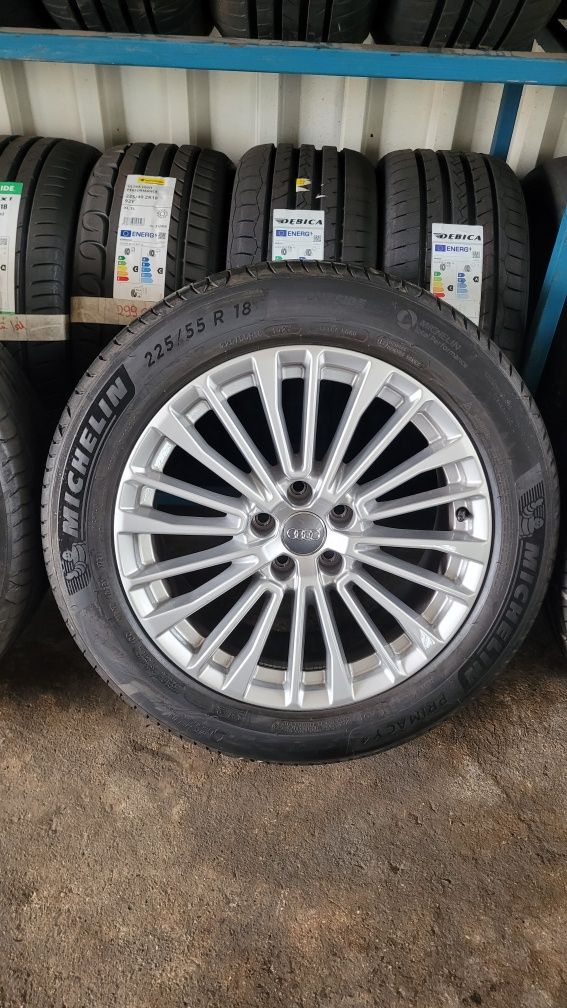 Felgi aluminiowe z oponami letnimi Audi A6 C8 R18 5x112 ORYGINAŁ!