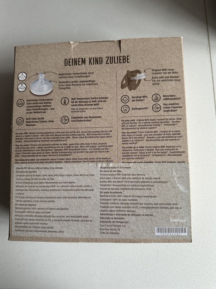 Conjunto Biberões e Chucha NUK - Nature Sense