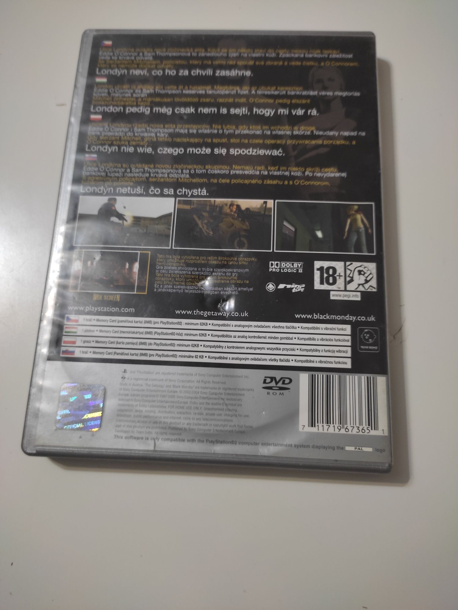 The Getaway Black Monday PS2 PlayStation2
