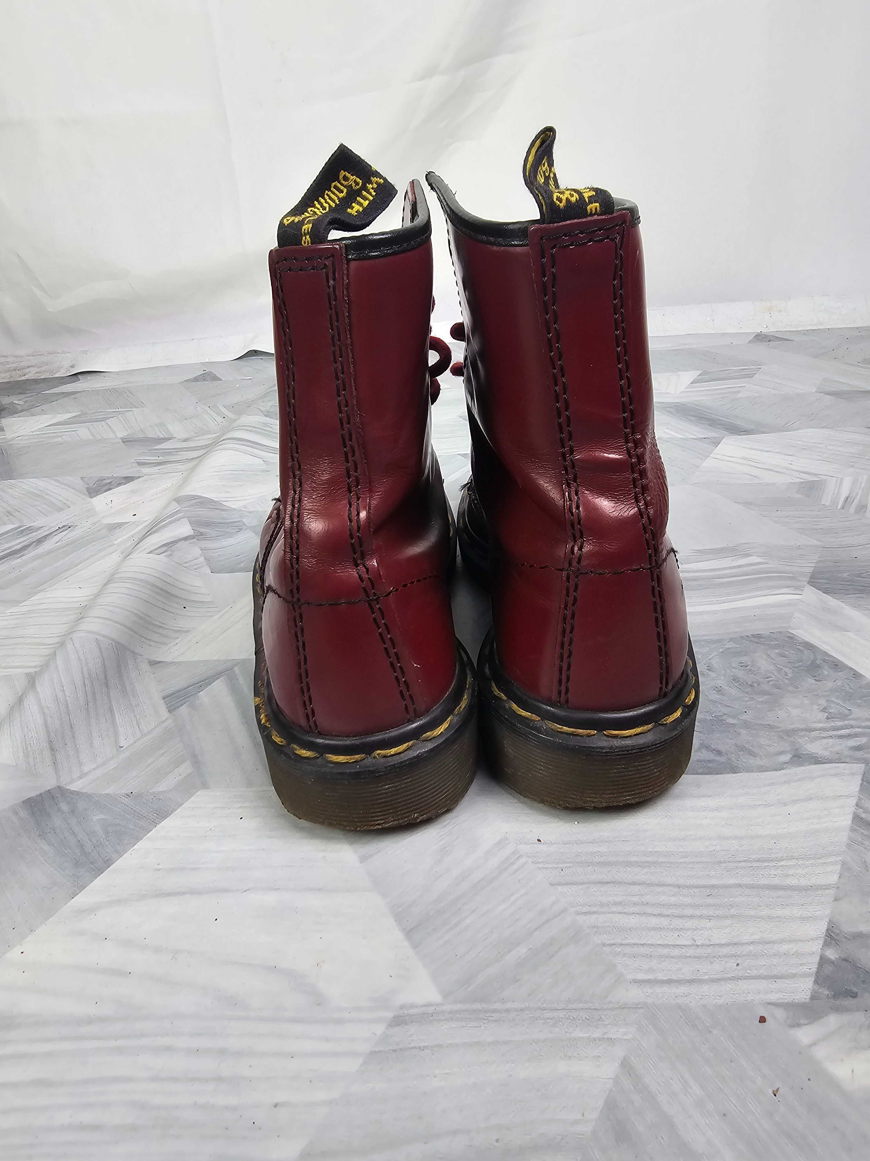 Buty damskie glany trapery bordowe dr.martens rozmiar 36